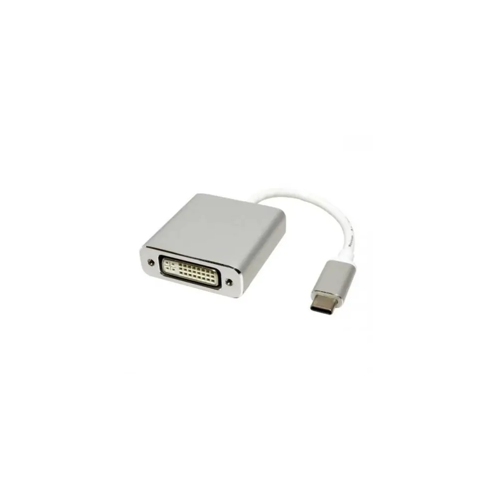 Adaptor Spacer, DVI-I female - USB-C male, Silver