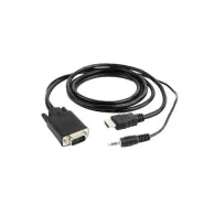 Cablu Gembird, HDMI - VGA + 3.5mm jack, 1.8m, Black