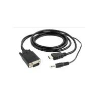 Cablu Gembird, HDMI - VGA + 3.5mm jack, 3m, Black