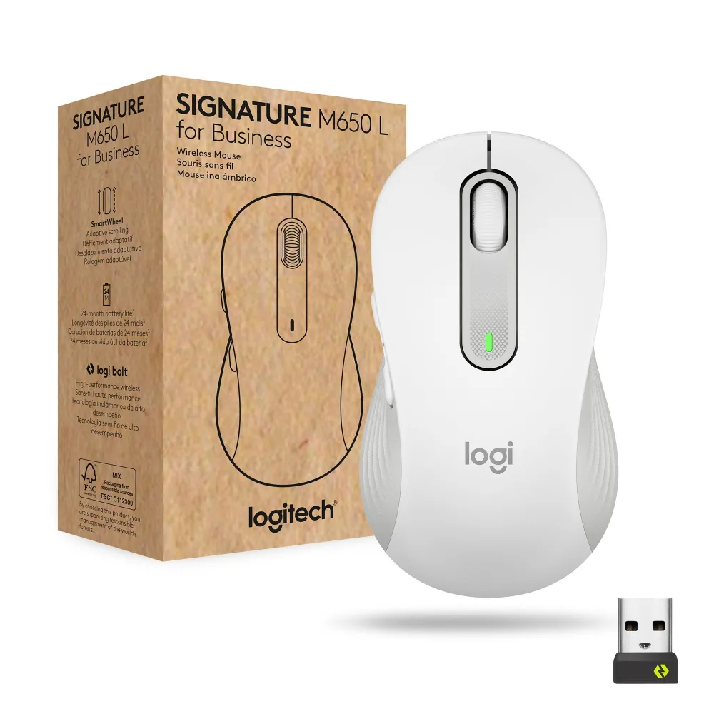 Logitech Signature M650 for Business mouse-uri Mâna dreaptă RF Wireless + Bluetooth Optice 4000 DPI