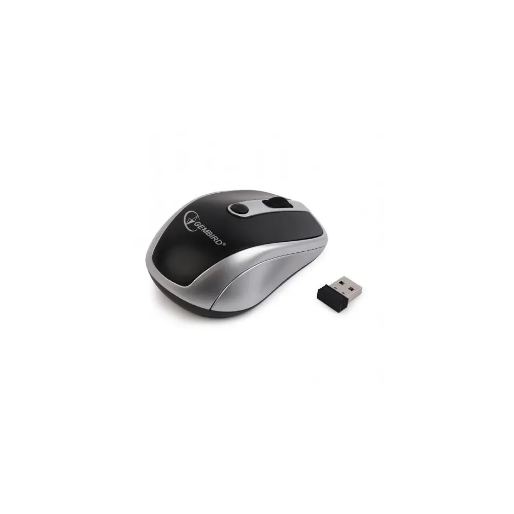 Mouse Optic Gembird MUSW-002, USB Wireless, Black-Silver Gembird - 1