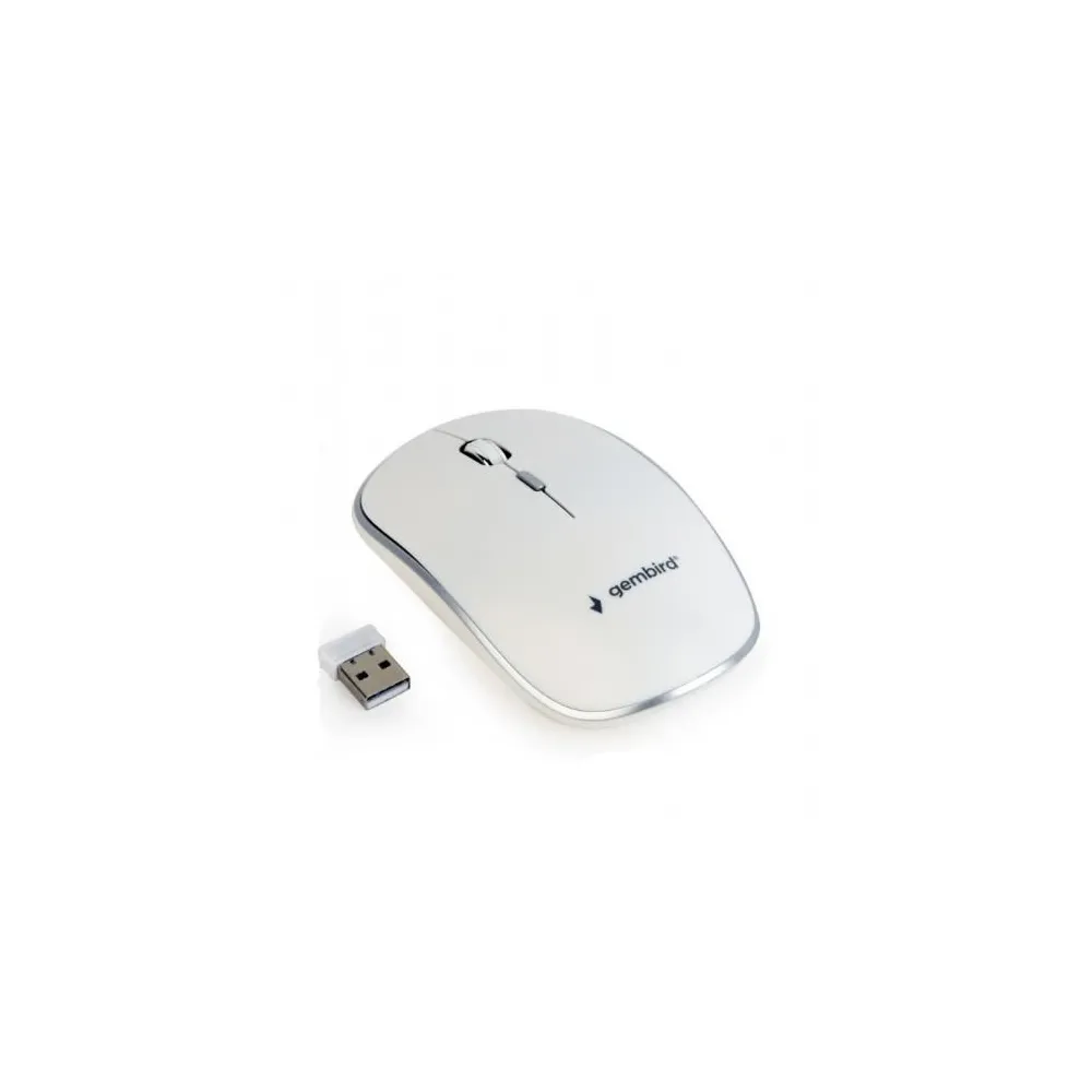 Mouse Optic Gembird MUSW-4B-01-W, USB wireless, White Gembird - 1