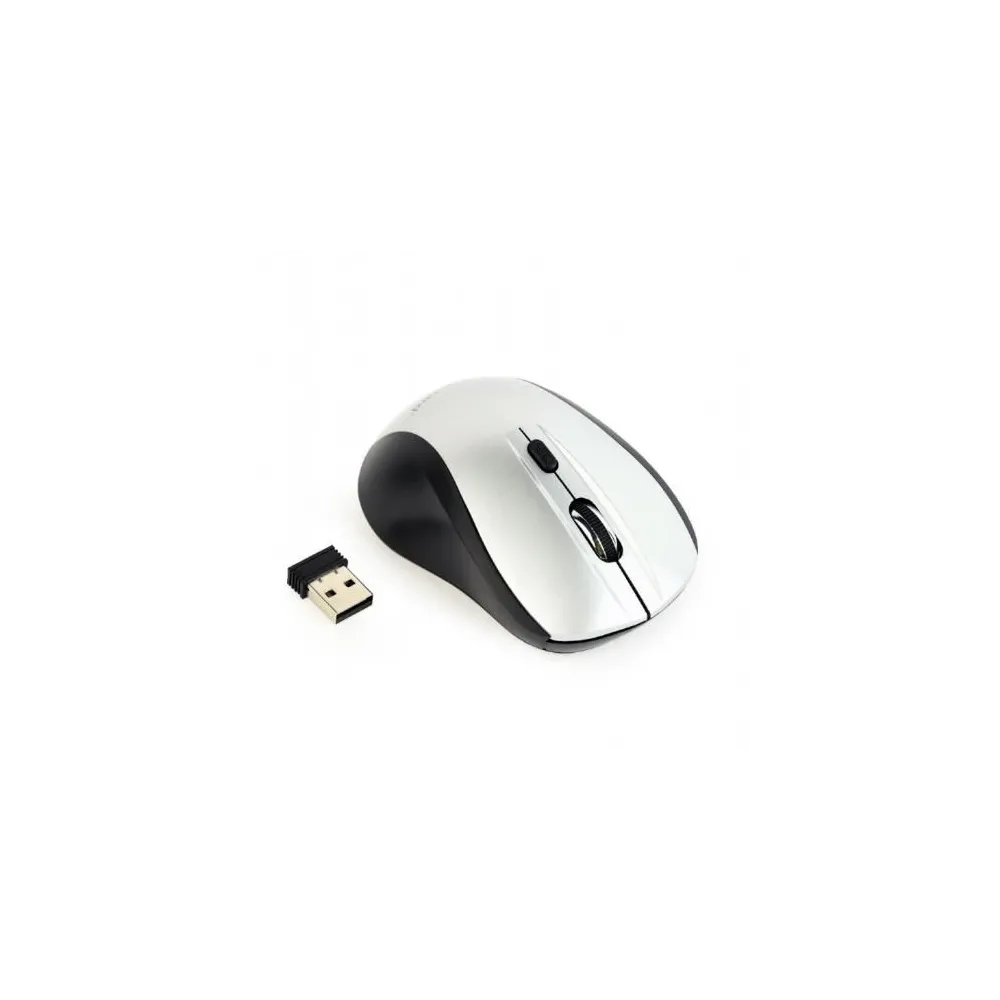 Mouse Optic Gembird MUSW-4B-02-BS, USB Wireless, Black-Silver Gembird - 1