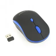 Mouse Optic MUSW-4B-03-B, USB Wireless, Black-Blue Gembird - 1