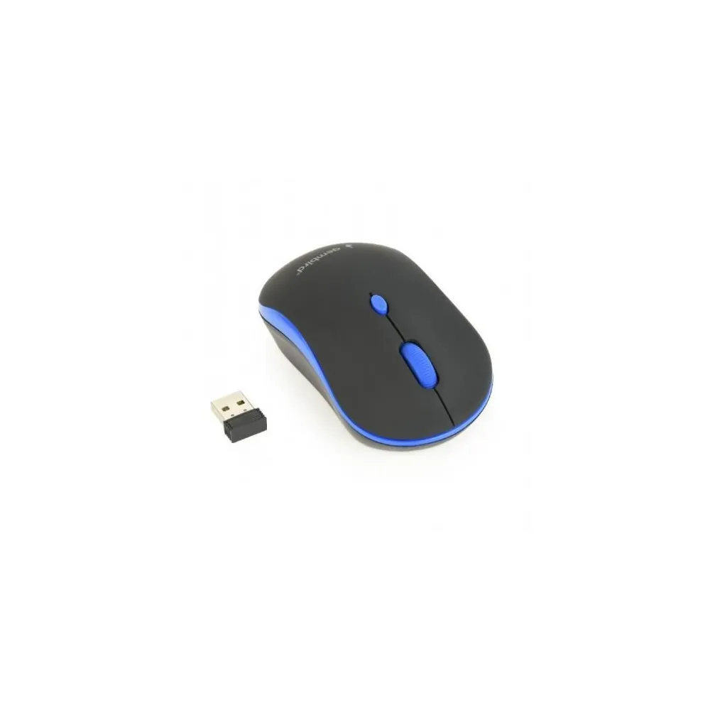 Mouse Optic MUSW-4B-03-B, USB Wireless, Black-Blue Gembird - 1