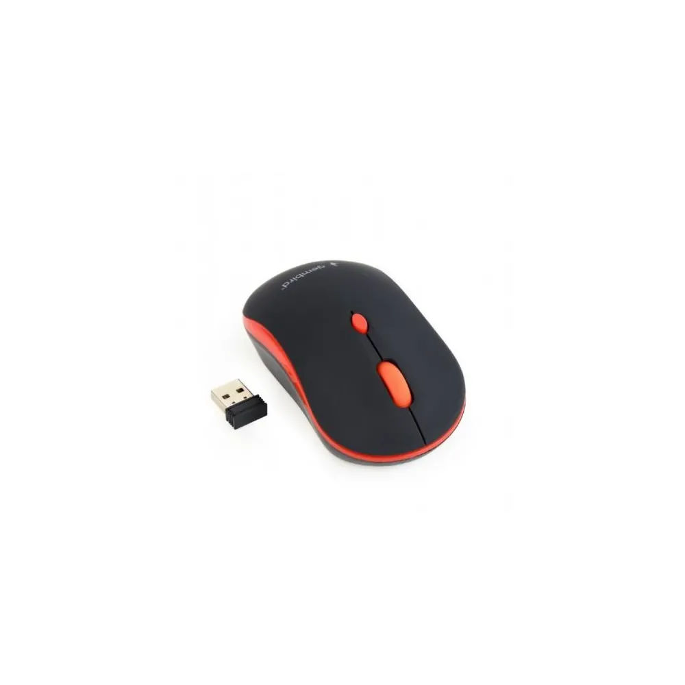 Mouse Optic Gembird MUSW-4B-03-R, USB Wireless, Black-Red Gembird - 1