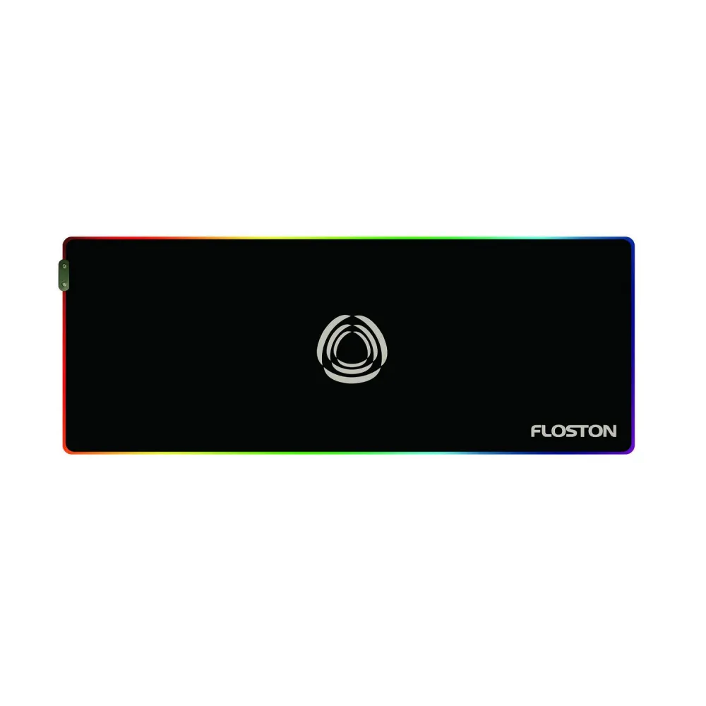 Mouse Pad Floston Rainbow RGB, 800 x 300mm, Black