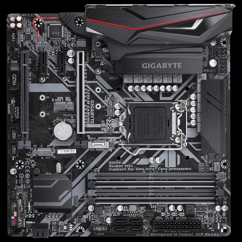 Placa de baza gigabyte socket z390 m 1.0 intel z390 Gigabyte - 1