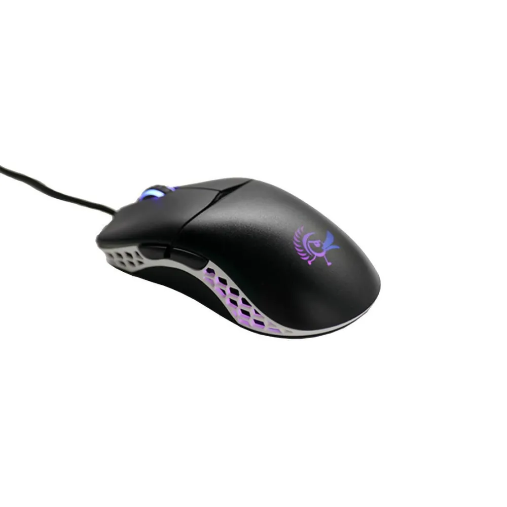 Mouse Optic Ducky Feather Huano Micro Switch ARGB, USB, Black-White