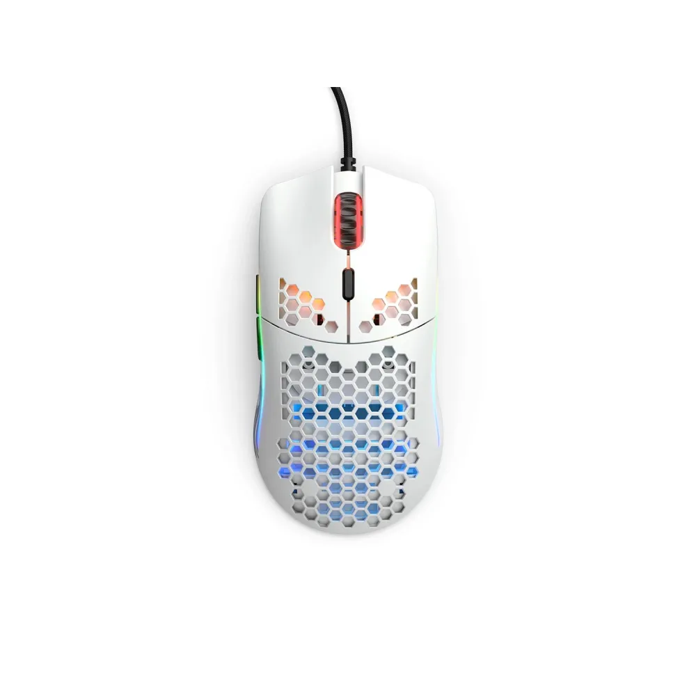Mouse Optic Glorious PC Gaming Race Glorious Model O Minus, USB, Matte White