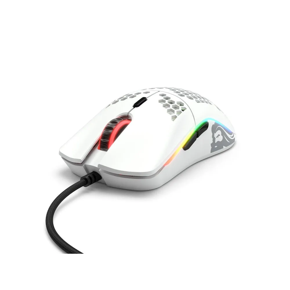 Mouse Optic Glorious PC Gaming Race Glorious Model O, USB, Matte White