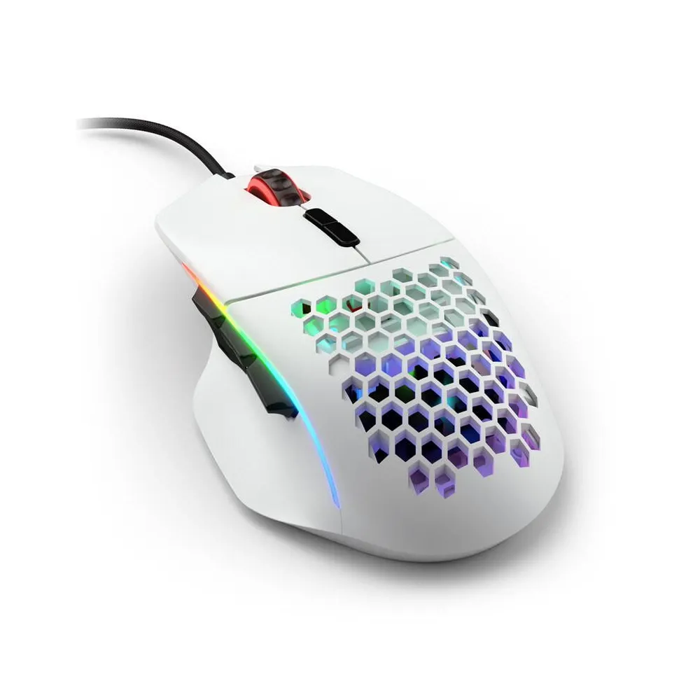 Mouse Optic Glorious PC Gaming Race Model I, RGB LED, USB, White