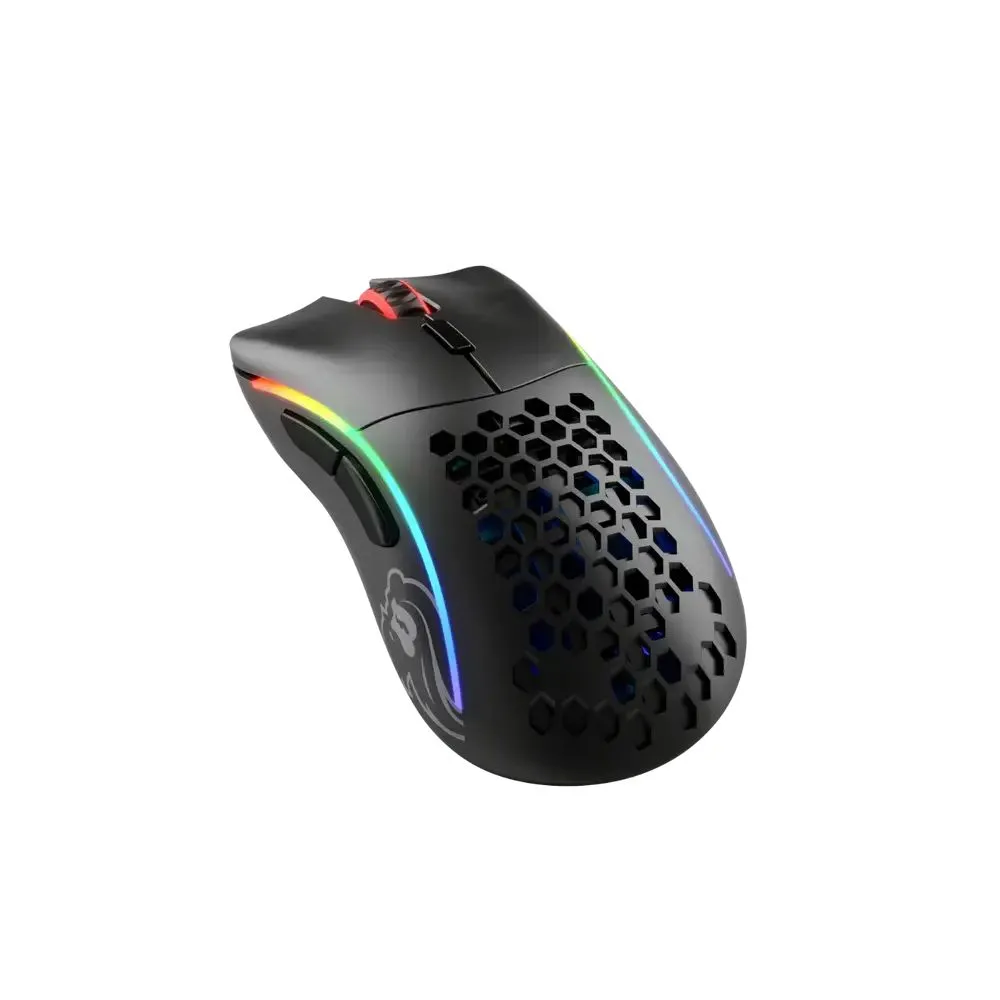 Mouse Optic Glorious PC Gaming Race Model D, RGB LED, USB Wireless, Black