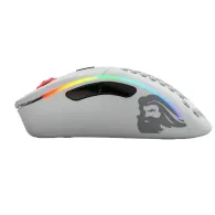 Mouse Optic Glorious Model D, RGB LED, USB Wireless, White