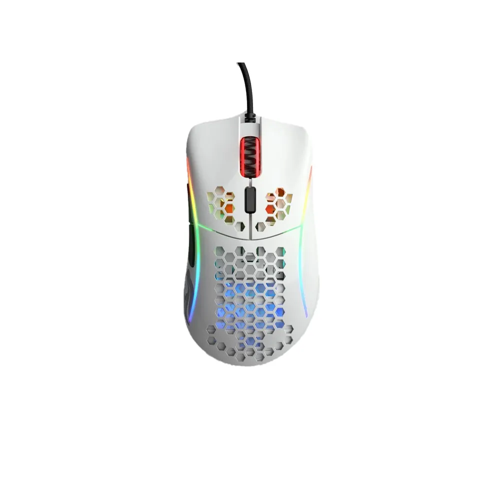 Mouse Optic Glorious PC Gaming Race Glorious Model D Minus, USB, Glossy White