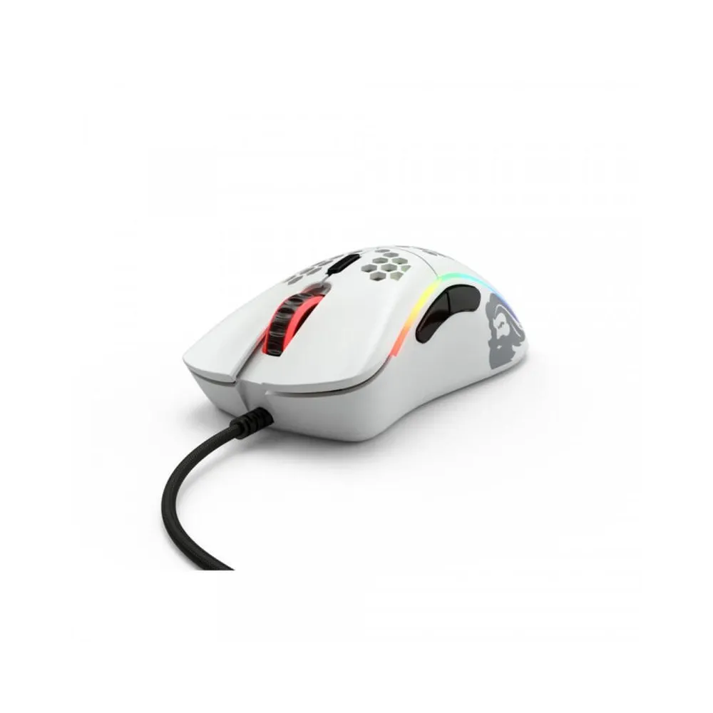 Mouse Optic Glorious PC Gaming Race Glorious Model D Minus, USB, Matte White
