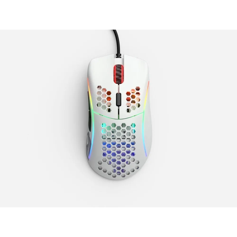 Mouse Optic Glorious PC Gaming Race Glorious Model D, USB, Matte White