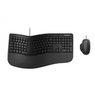 Kit Tastatura Microsoft Ergonomic, USB, Black + Mouse Microsoft Ergonomic, USB, Black Microsoft - 1