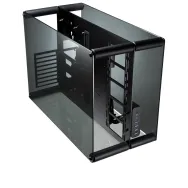 Paean aluminium atx bench table/showcase - black