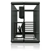 Paean aluminium atx bench table/showcase - black