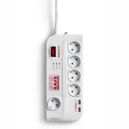 Salicru 680BA000005 dispozitive de protecție la supratensiuni Alb 5 ieșire(i) AC 250 V 1,8 m