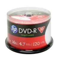 Hp dvd-r 16x inkjet 50/pac