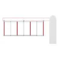 Gard brat bariera Ditec, aluminiu