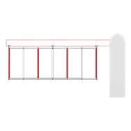 Gard brat bariera Ditec, aluminiu