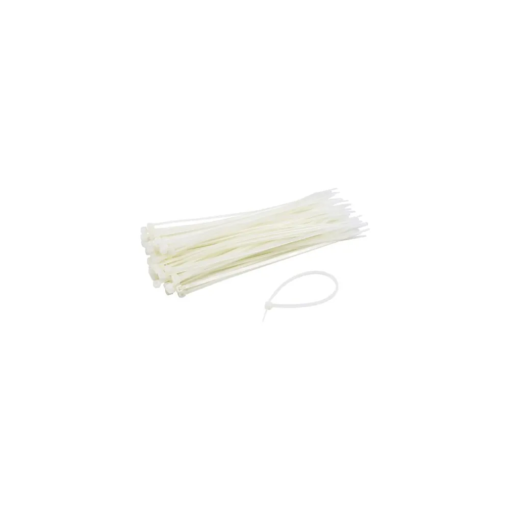 Coliere de plastic 250x3.6 mm alb 100 buc pkb-250i