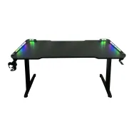 Birou gaming Spacer, 1400x600mm, RGB, black-red