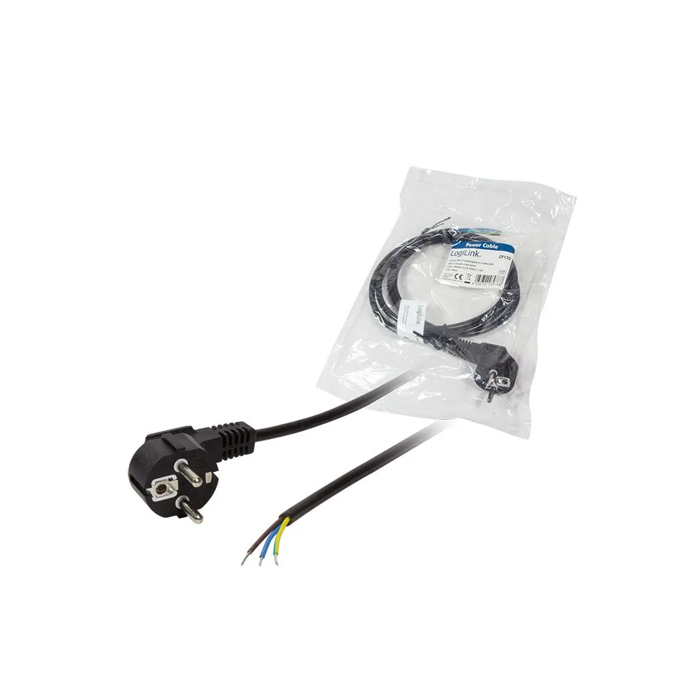 Cablu alimentare Logilink, Schuko, 1.5m, Black