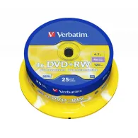 Dvd+rw matt silver surface 4x 4.7gb spindle 25 buc 43489
