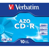 Cd-r crystal surface 52x 700mb jewel case set 10 buc 43327-pack