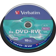 DVD-RW Verbatim, 4X, 4.7GB, 10buc, Spindle