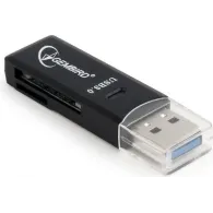 Card reader extern gembird interfata usb 3.0 citeste/scrie: sd micro sd plastic black uhb-cr3-01 (include tv 0.03 lei)