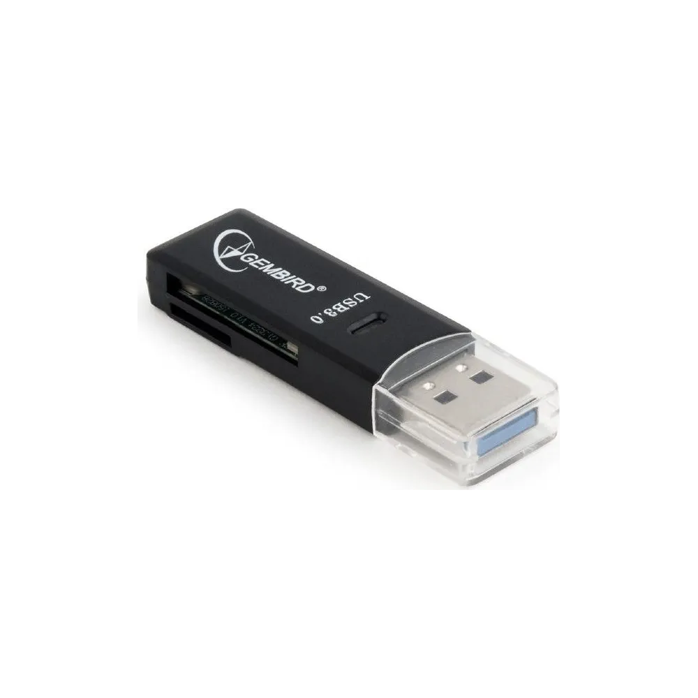 Card reader extern gembird interfata usb 3.0 citeste/scrie: sd micro sd plastic black uhb-cr3-01 (include tv 0.03 lei)