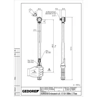 Cheie dinamometrica gedore r68900300 578mm 1/2 60