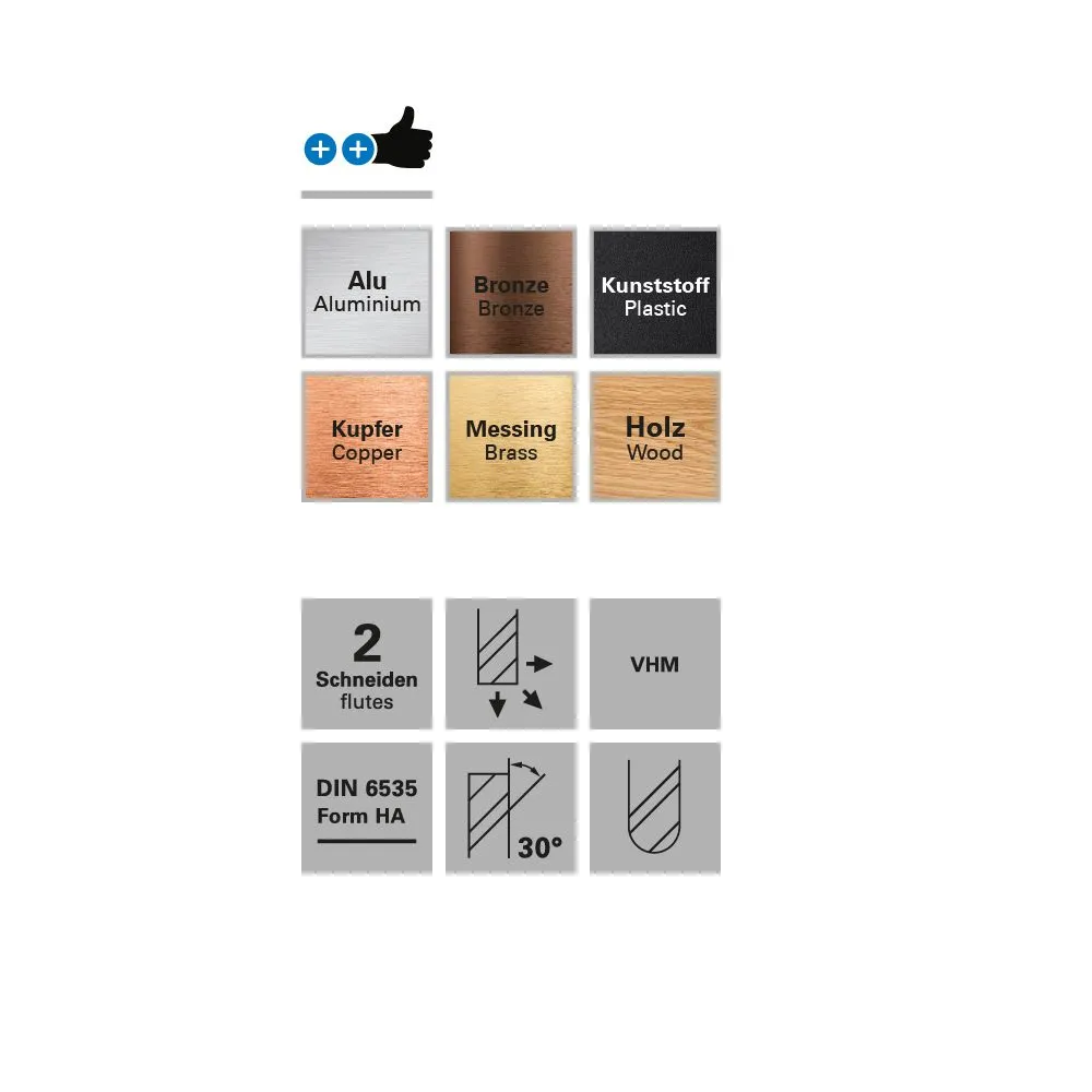 Freza cu varf rotund datron 0068405 doua caneluri