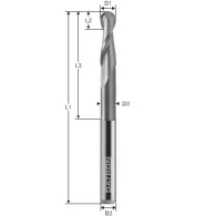 Freza cu varf rotund datron 0078506 toric cut 5.0x