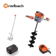 Redback Pachet E808T+E805C+E806C+EP60+EC50 Cap motor antrenare paleta 120mm burghiu 150mm acumulator 40V/6Ah incarcator 40V/5A