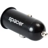 Alimentator auto spacer 1 x usb 2.0 pt. bricheta auto black spcc-01 Spacer - 1