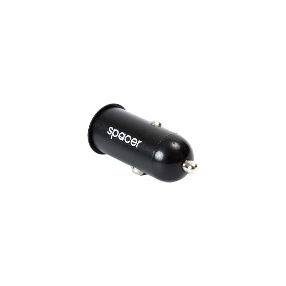 Alimentator auto spacer 1 x usb 2.0 pt. bricheta auto black spcc-01 Spacer - 1