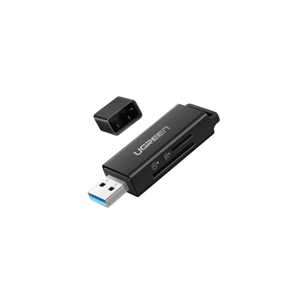 Ugreen 40752 cititoare de carduri USB Negru
