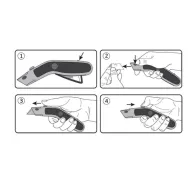 Cutter metalic instant cu lama retractabila - 62mm