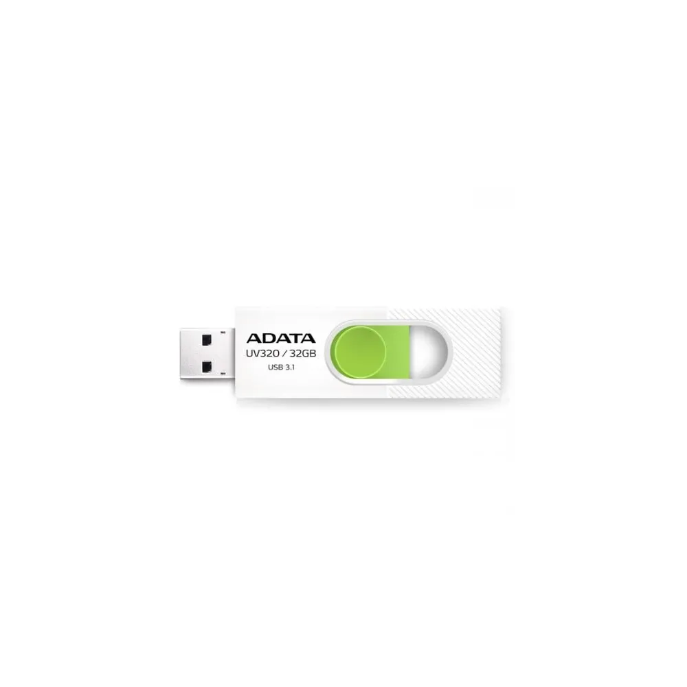 Stick Memorie AData UV320 32GB, USB 3.1, White-Green A-data - 1