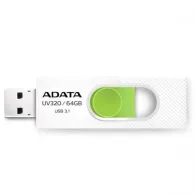 Stick Memorie AData UV320 64GB, USB 3.1, White-Green A-data - 1