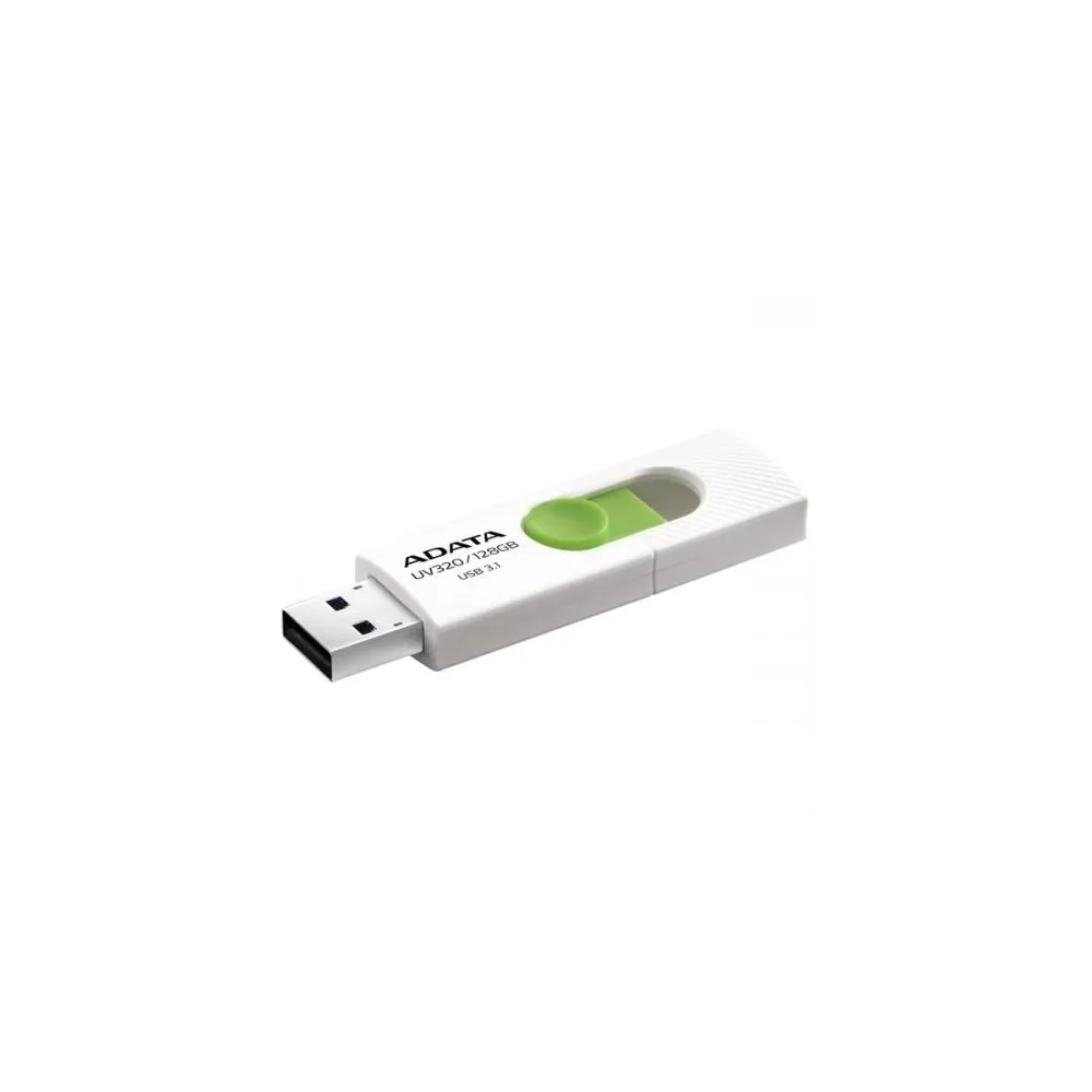 Stick Memorie AData UV320 128GB, USB 3.1, White-Green A-data - 1