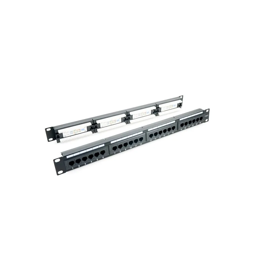 Patch panel 24 porturi 1u utp cat.6 krone+110 - emtex pbpp02a-cat.6