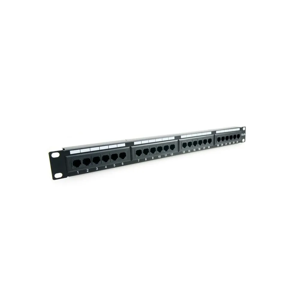Patch panel Emtex, 24 porturi ,1U, UTP Cat.5e, Krone+110