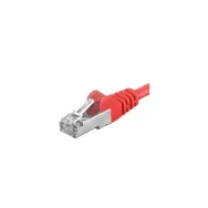 Patchcord S/FTP Premiumcord, Cat.6A, 0.25m, rosu